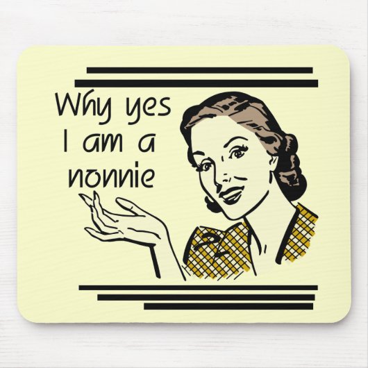 Retro Nonnie T - Shirts und Geschenke Mousepad (Vorne)