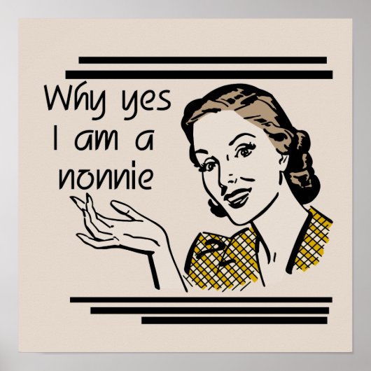 Retro Nonnie T-Shirts und Geschenke Poster (Vorne)