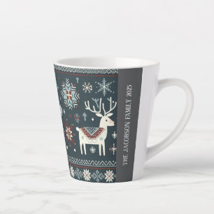 Retro-Nordisches-Rentier-Muster Milchtasse