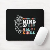 Retro Normalisiere Geist aller Art Autismus-Bewuss Mousepad (Mit Mouse)