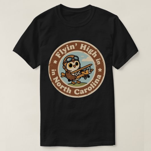 Retro North Carolina Abzeichen_ Schale mit Miniatu T-Shirt (Design vorne)
