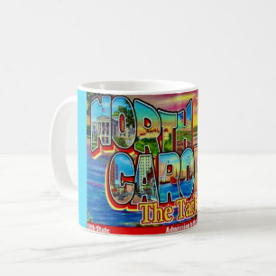 Retro North Carolina Postkarte Kaffeetasse
