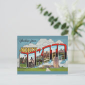 Retro North Dakota Postkarte (Stehend Vorderseite)
