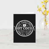 Retro North Pole Old modischer Hot Cocoa Kaffee Me Karte (Gelbe Blume)