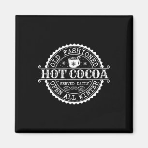Retro North Pole Old modischer Hot Cocoa Kaffee Me Magnet