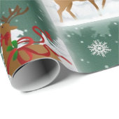 Retro North Pole Rentier Weihnachtskunst oder Geschenkpapier (Rolleneckpunkt)