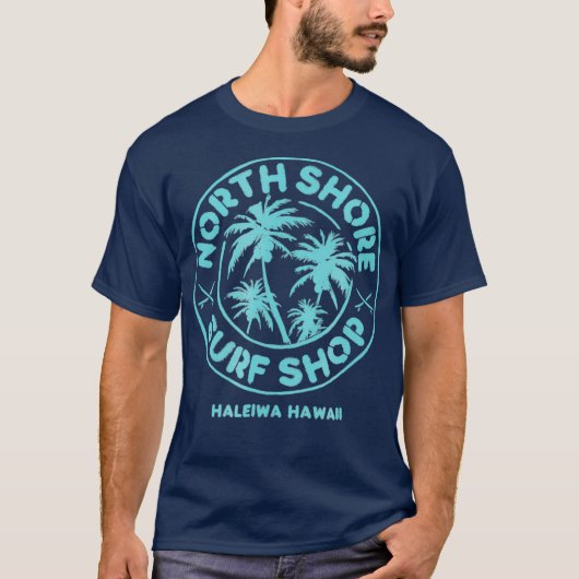 Retro North Shore Surf Haleiwa T-Shirt (Vorderseite)