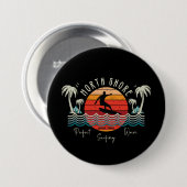 Retro North Shore Surfing Button (Vorne & Hinten)