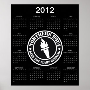 Retro Northern Soul 2012 Kalender Poster