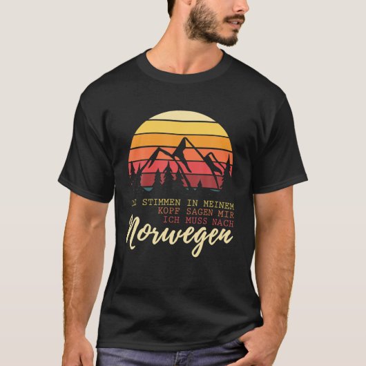 Retro Norway T-Shirt (Vorderseite)