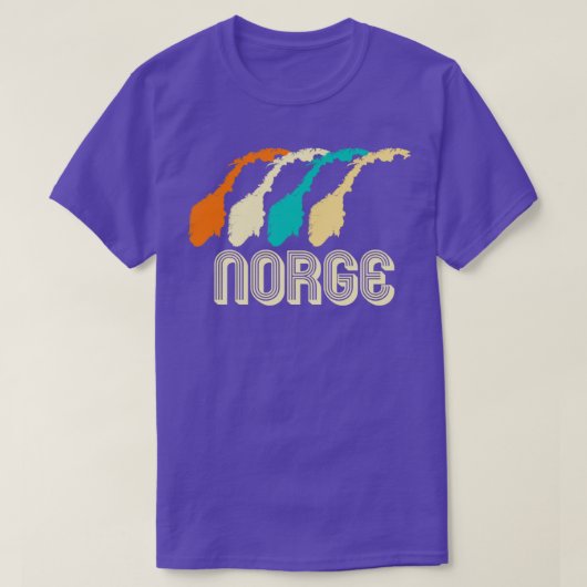Retro Norwegen Map1 T-Shirt (Design vorne)