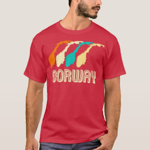 Retro Norwegen Map2 T-Shirt