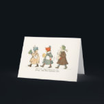 Retro-Norwegische Weihnachtskarte Feiertagskarte<br><div class="desc">Vintag / Retro skandinavische Weihnachtsgrüße Karte. Drei schöne Mädchen mit ihren Weihnachtsarrangements! Gott Jul! Jag hoppas du i år Minst åtti fina får ! Frohe Weihnachten!</div>