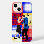 Retro Nostalgic-Couple Dancing der 1950er Jahre Case-Mate iPhone Hülle (Rückseite)