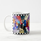 Retro Nostalgic Couple Dancing der 50er Jahre Kaffeetasse (Links)