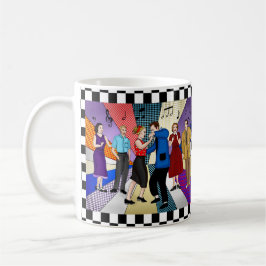 Retro Nostalgic Couple Dancing der 50er Jahre Kaffeetasse