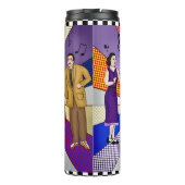 Retro Nostalgic Couple Dancing der 50er Jahre Thermosbecher (Rückseite)