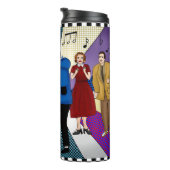 Retro Nostalgic Couple Dancing der 50er Jahre Thermosbecher (Nach rechts gedreht)