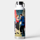 Retro Nostalgic Couple Dancing Stainless St. Trinkflasche (Vorderseite)