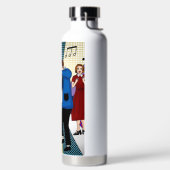 Retro Nostalgic Couple Dancing Stainless St. Trinkflasche (links)