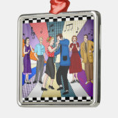 Retro Nostalgic Couple Dancing Weihnachten der 195 Ornament Aus Metall (Links)