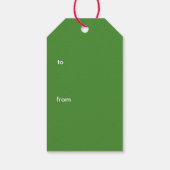 Retro Nostalgic Frohe Weihnachten Geschenkanhänger (Rückseite)