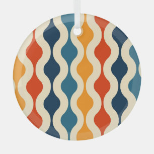 Retro nostalgisch, farbenfroh, nahtlos Hintergrund Ornament Aus Glas