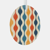 Retro nostalgisch, farbenfroh, nahtlos Hintergrund Ornament Aus Glas (Vorderseite Rechts)