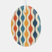 Retro nostalgisch, farbenfroh, nahtlos Hintergrund Ornament Aus Glas (Vorderseite links)