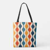 Retro nostalgisch, farbenfroh, nahtlos Hintergrund Tasche (Rückseite)