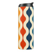 Retro nostalgisch, farbenfroh, nahtlos Hintergrund Thermosbecher (Nach links gedreht)