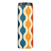 Retro nostalgisch, farbenfroh, nahtlos Hintergrund Thermosbecher (Rückseite)