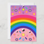 Retro Nostalgisch Pink zum Geburtstag Einladung (Rückseite)