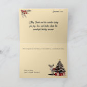 Retro Nostalgische Weihnachtskarte Dankeskarte (Innenseite)