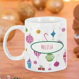 Retro Nostaltic Weihnachtsschmuck Personalisiert Kaffeetasse
