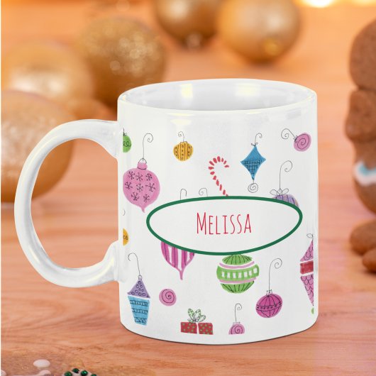 Retro Nostaltic Weihnachtsschmuck Personalisiert Kaffeetasse