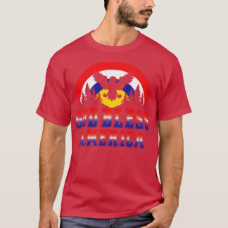 Retro Not Gott segne Amerika 4. Juli T-Shirt