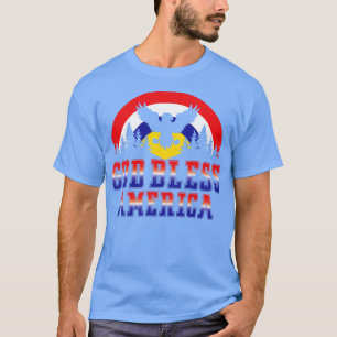 Retro Not Gott segne Amerika 4. Juli T-Shirt