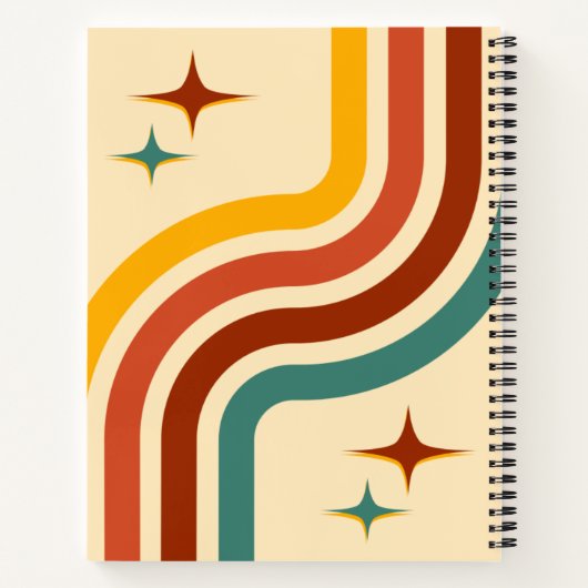 Retro Notes Spiral Notebook Notizblock (Rückseite)