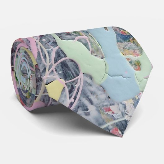 Retro Nouveau Art Deko inspiriert Pastellfarben ab Krawatte (Gerollt)