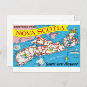 Retro Nova Scotia Postcard Postkarte (Vorne/Hinten)