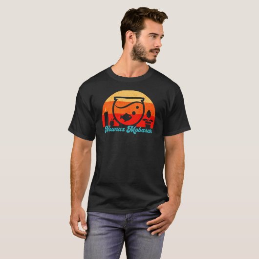 Retro Nowruz Mobarak Goldfish T-Shirt (Vorne ganz)