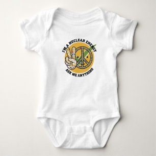 Retro Nuklear Energy Design Vektorgeschenk Baby Strampler