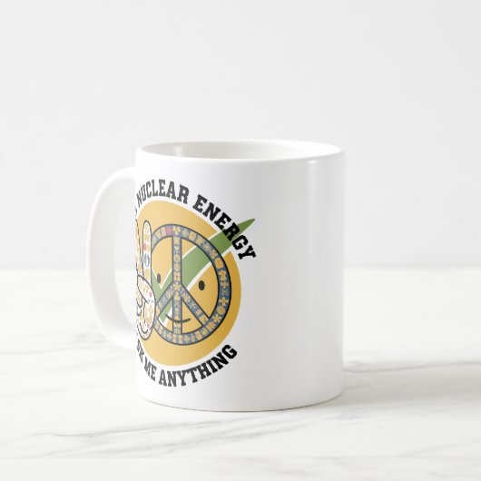 Retro Nuklear Energy Design Vektorgeschenk Kaffeetasse (Vorderseite Links)