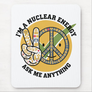 Retro Nuklear Energy Design Vektorgeschenk Mousepad