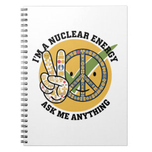 Retro Nuklear Energy Design Vektorgeschenk Notizblock