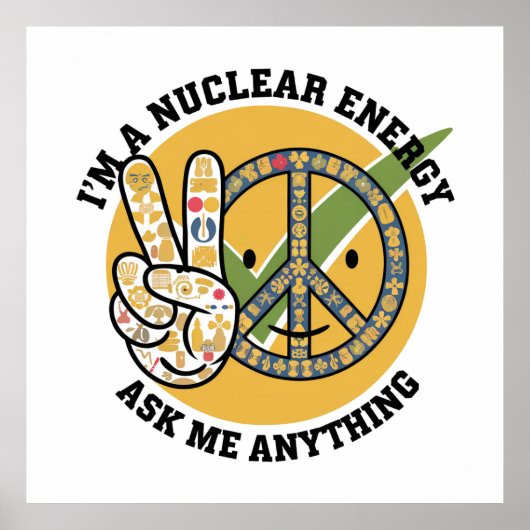 Retro Nuklear Energy Design Vektorgeschenk Poster (Vorne)