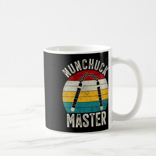 Retro Nunchuck Master Karate Taekwondo Weapon Nunc Kaffeetasse (Rechts)