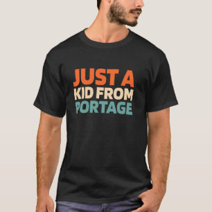 Retro nur ein Kind von Wisconsin Portage - Amerika T-Shirt