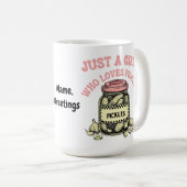 Retro-"Nur ein Mädchen, das saure Gurken liebt"-Gl Kaffeetasse (VorderseiteRechts)